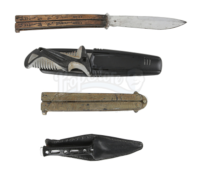 Lot #458 - LARA CROFT TOMB RAIDER: THE CRADLE OF LIFE (2003) - Lara Croft's (Angelina Jolie) Stunt Butterfly, Bikini and Medallion Knives