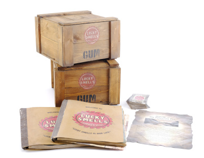 Lot # 68: Netflix's A Series of Unfortunate Events (TV Series) - Lucky Smells Employee Handbooks and Accessories with Gum Boxes