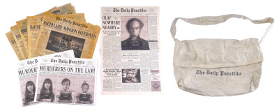 Lot # 69: Netflix's A Series of Unfortunate Events (TV Series) - Daily Punctilio Newspapers with Paper Route Bag