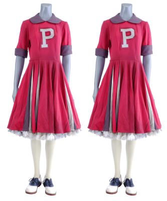 Lot # 85: Netflix's A Series of Unfortunate Events (TV Series) - White Faced Women's Prufock Preparatory School Pep Rally Cheerleading Costumes