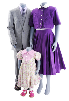 Lot # 213: Netflix's A Series of Unfortunate Events (TV Series) - The Baudelaires Hotel Denouement Trial Costumes